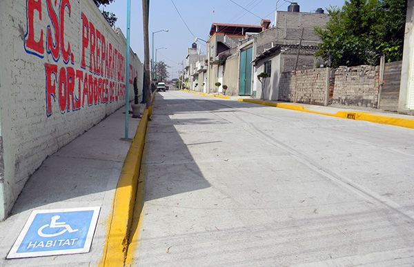 Continúa programa de pavimentación en Chimalhuacán