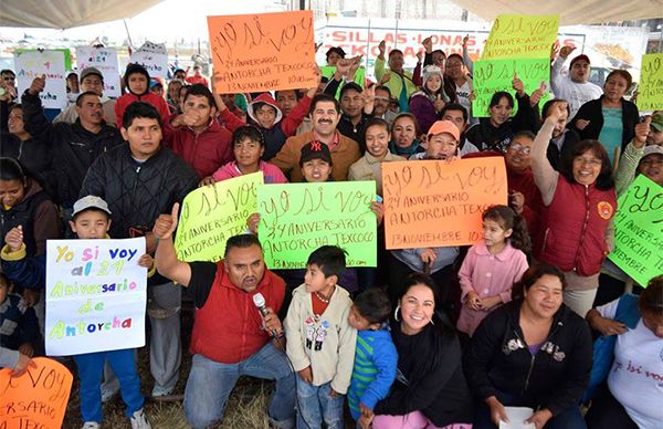 Celebrarán  30 mil texcocanos  24 años de Antorcha en el municipio