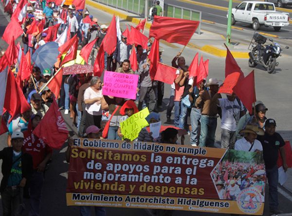 Gobierno Estatal de Hidalgo ignoró la marcha de 10 mil antorchistas