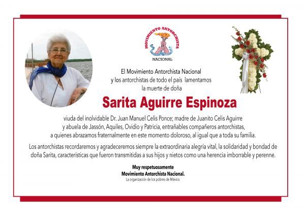 ¡Descanse en paz Doña Sarita Aguirre Espinoza!