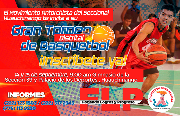 Anuncian torneo de basquetbol en Huauchinango  