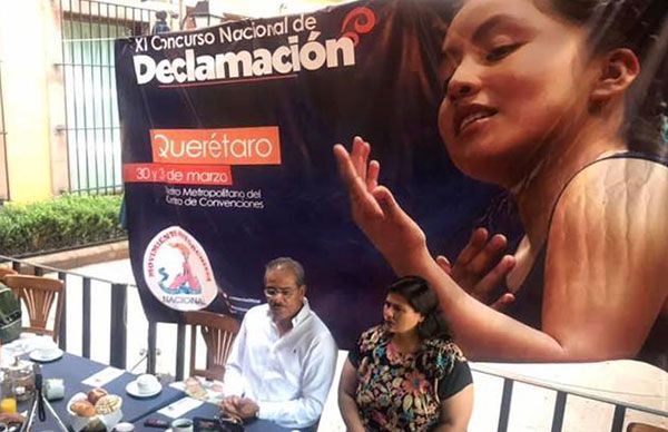 Todo listo para el XI Concurso Nacional de Declamación con sede en Querétaro