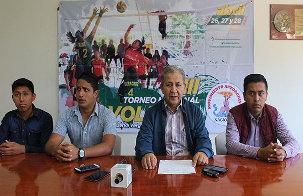 Anuncia el Movimiento Antorchista Veracruzano XIII Torneo Nacional de Voleibol