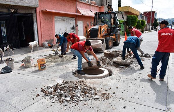 ODAPAS Chimalhuacán refuerza trabajos de rehabilitación de drenaje