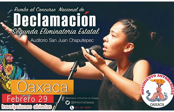 Antorcha Oaxaca rumbo al Concurso Nacional de Declamación