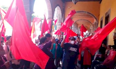 Plantón contra la política mentirosa del Gobierno de Valle de Santiago, Guanajuato
