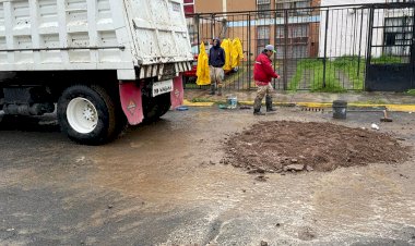 Gestión antorchista previene accidentes por socavón en Ixtapaluca