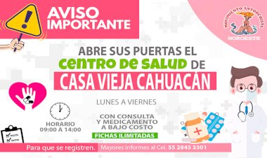Para bienestar de la gente, Antorcha abrirá centro de salud en Cahuacán