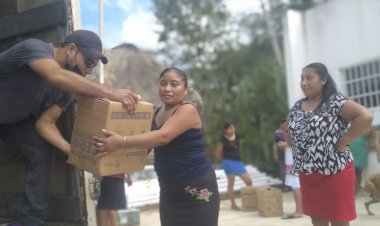 Familias de la Zona Maya de Tulum reciben apoyo alimentario