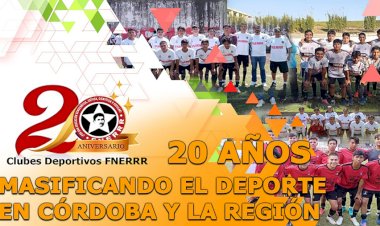 Celebran XX aniversario de Escuela Club FNERRR Córdoba 