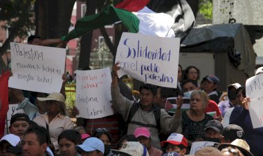Movimiento Antorchista en Puebla se solidariza con Palestina