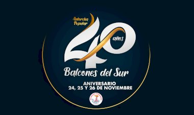 Cartelera de actividades del festejo del 40 aniversario de Balcones del Sur