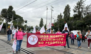 Antorchistas de Xochimilco se manifiestan para exigir soluciones